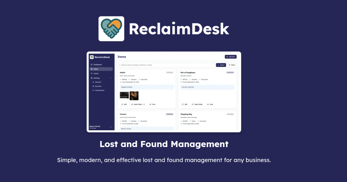 Reclaimdesk screenshot 1